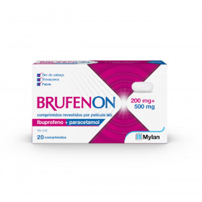 Brufenon Ibuprofeno 200 mg + Paracetamol 500 mg x 20 comp