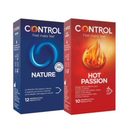 Control Pack Nature 12 Preservativos + OFERTA Hot Passion 10 Preservativos