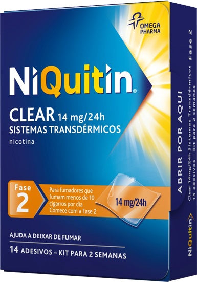 Niquitin Clear, 14 mg/24 h x 14 Sistemas Transdérmicos