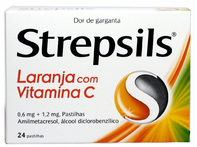 Strepsils Laranja com Vitamina C 24 pastilhas