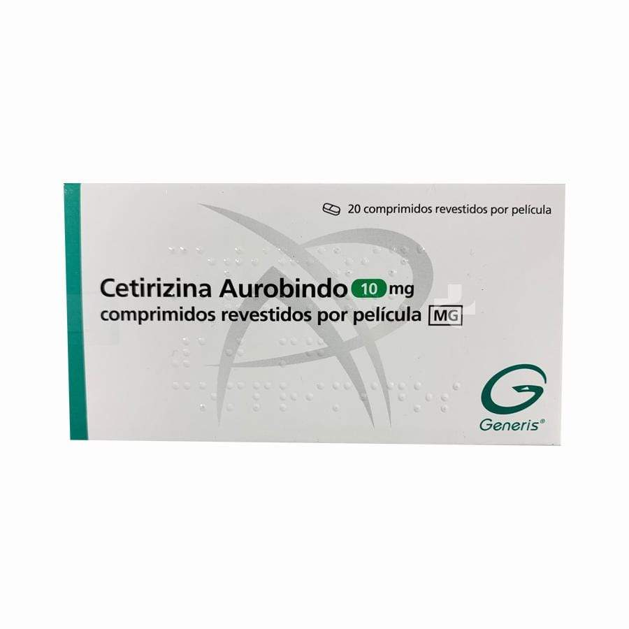 Cetirizina Aurobindo MG 10 mg x 20 comprimidos revestidos