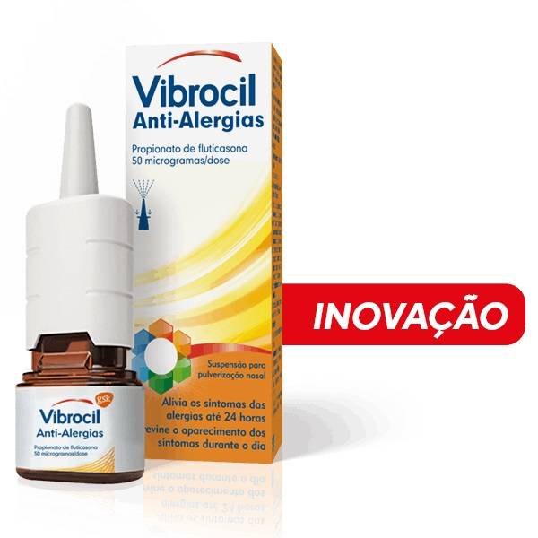 Vibrocil Anti-Alergias , 50 µg/dose Frasco nebulizador 60 dose Susp Pulv Nasal