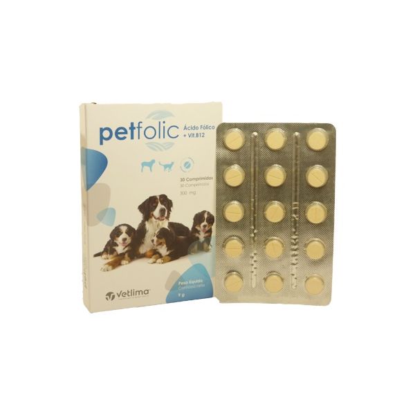 Petfolic 300mg 30 comprimidos