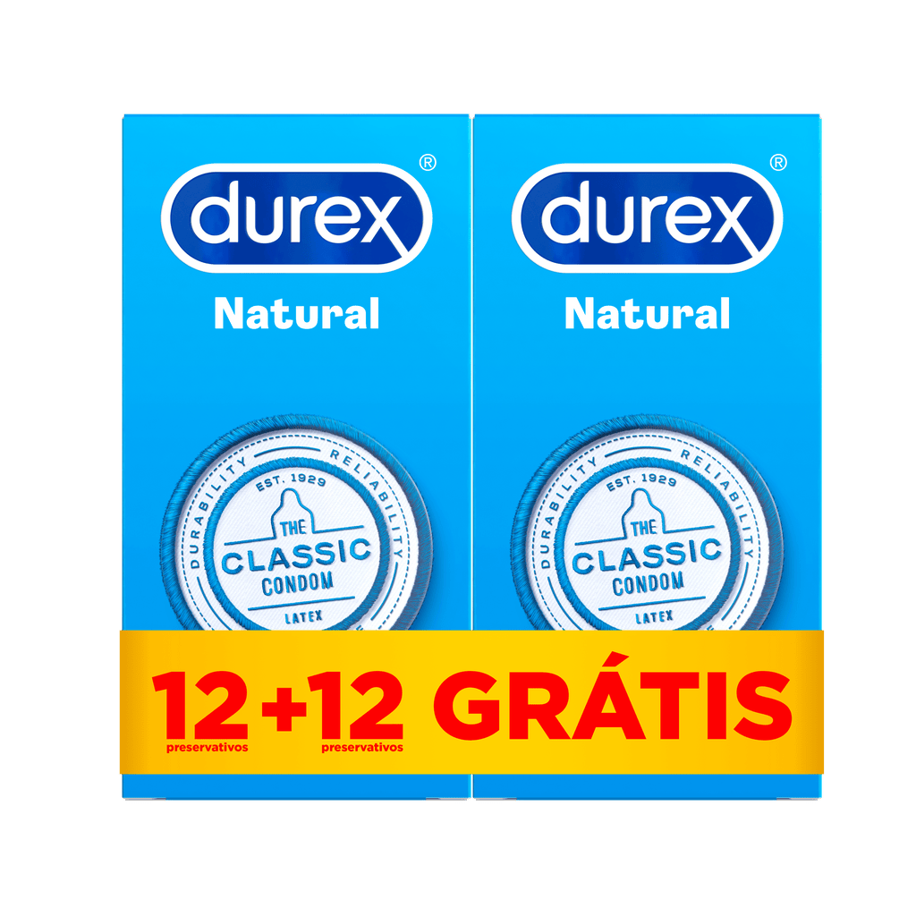 Durex Preservativos Natural Plus 12 + 12 (OFERTA)