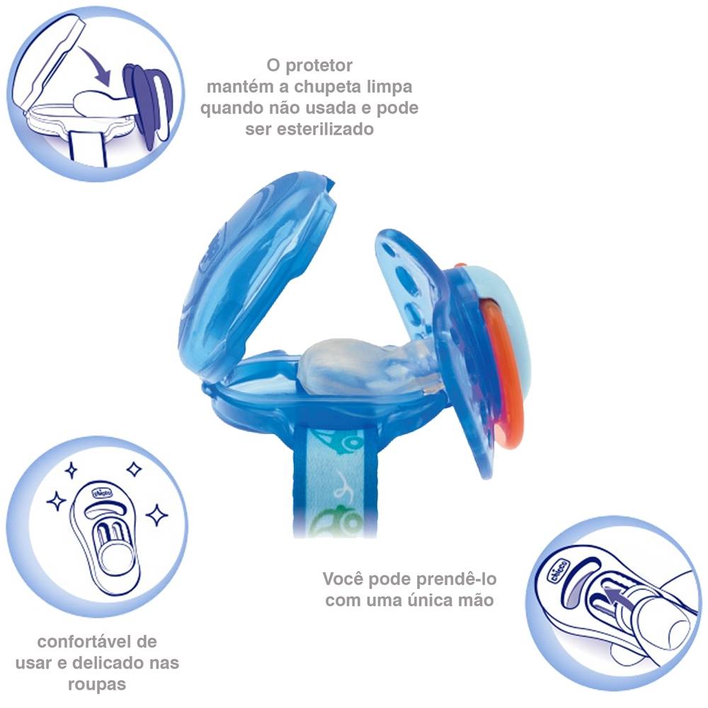 Chicco Clip Protetor Chupeta Azul