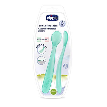 Chicco Colher Macia Silicone 6M+ Azul