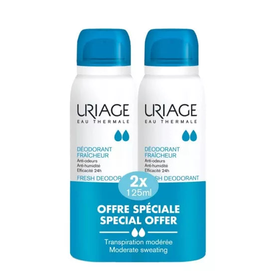 Uriage Desodorizante Spray 2 x 125 mL - Preço Especial