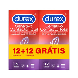 Durex Duo Sensitivo Contacto Total 2 X 12 Preservativos