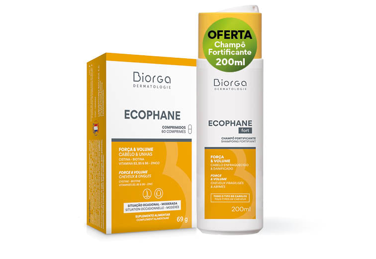 Ecophane Biorga Pack 60 Comprimidos + Champô Fortificante 200 mL