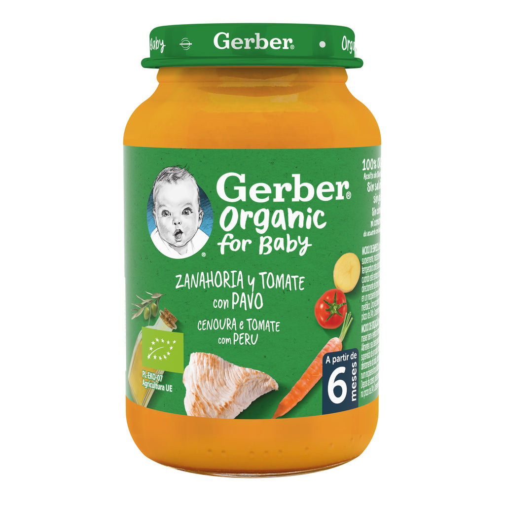 Gerber Organic Boião Cenoura Tomate Perú 190g