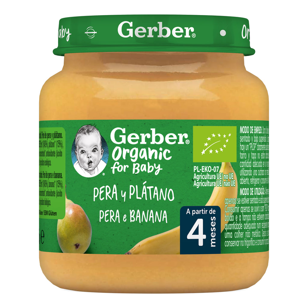 Gerber Organic Boião Pera Banana 125g