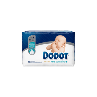 Dodot Pro-Sensitive+ Fraldas Tamanho 2 36 Fraldas