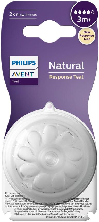 Philips Avent Tetina Natural Response +3 meses Fluxo Rápido x2