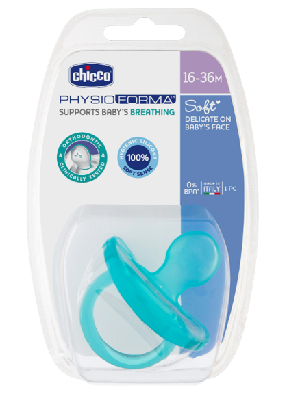 Chicco Chupeta Physio Soft 16-36 meses Azul