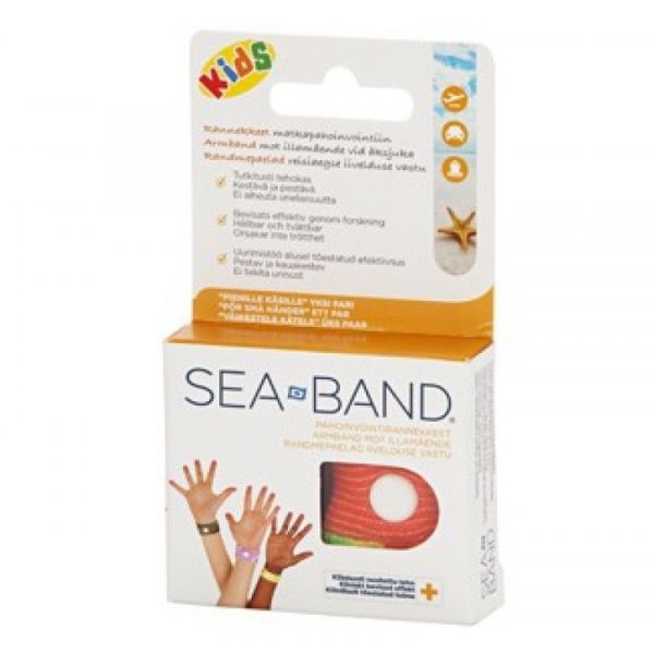 Sea Band Kids Pulseira Anti Enjoo Laranja x2