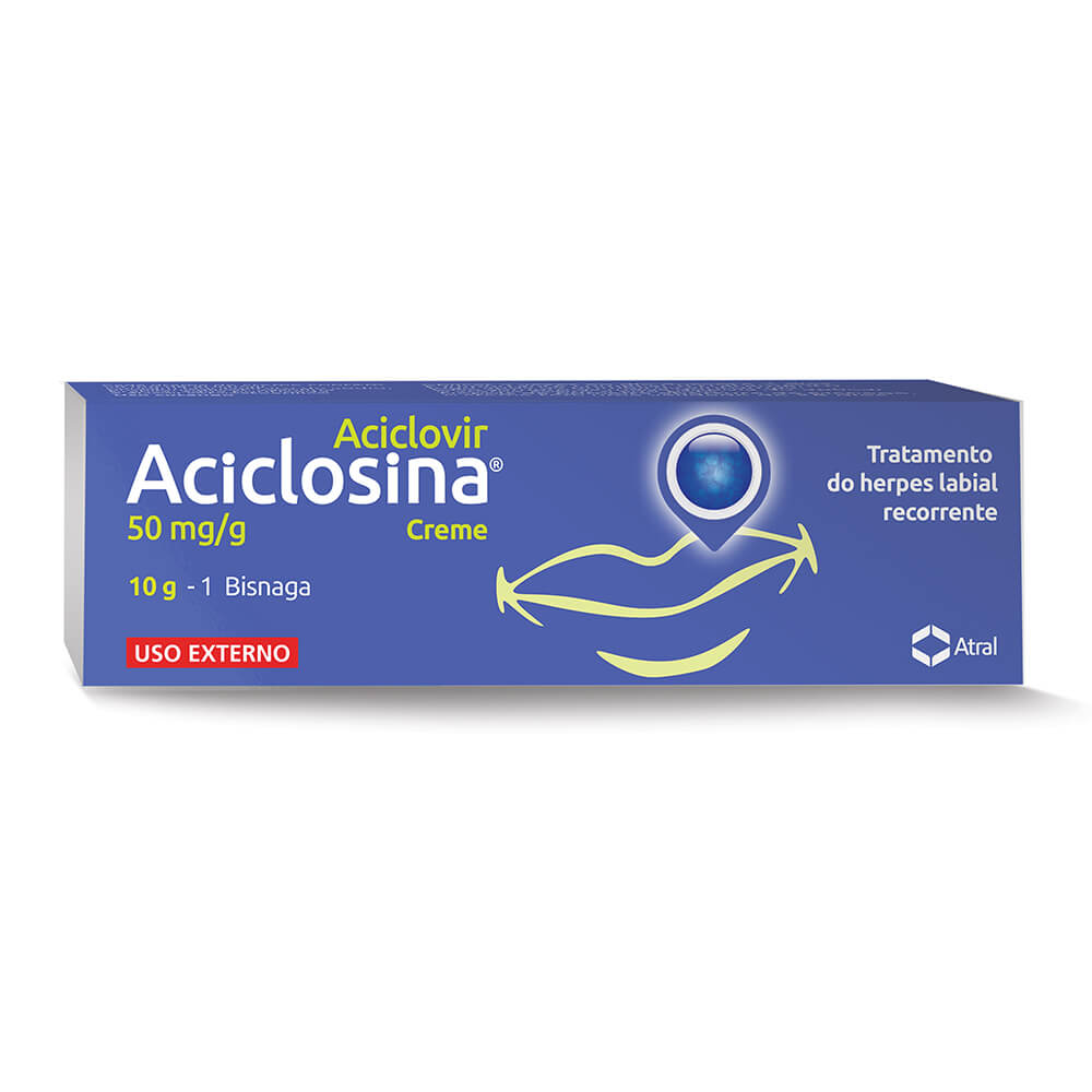 Aciclosina (Aciclovir) Creme 50 mg/g 10g