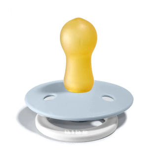 Chupetas BIBS NIGHT 6-18M Iron e Baby Blue com anel fluorescente