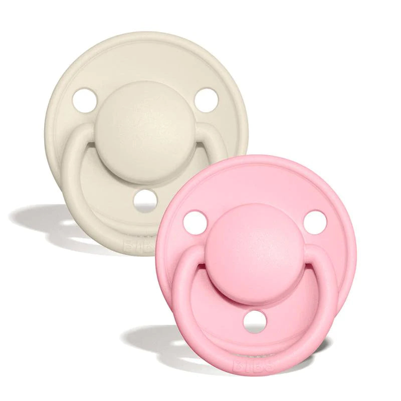 BIBS DE LUX Chupetas Silicone 0-3 anos Ivory/Baby Pink x2