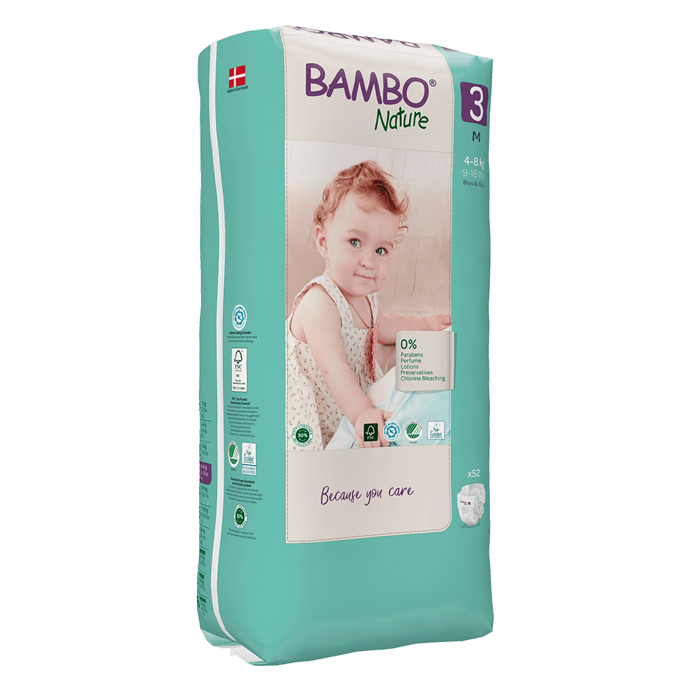 Bambo Nature T3 Pack XL 52 Fraldas - (0.25€/fralda)