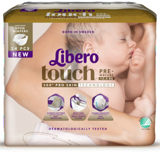 Libero Fralda Newborn Prematuro (T0) x 12      (3.65€/pacote)