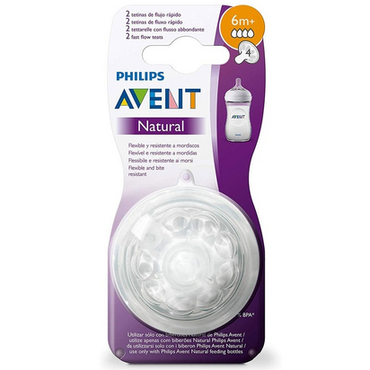 Philips Avent Tetina Natural +6 meses Fluxo Rápido x2