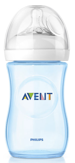 Philips Avent Biberão Natural 260 mL Azul 1m+ 2 gotas