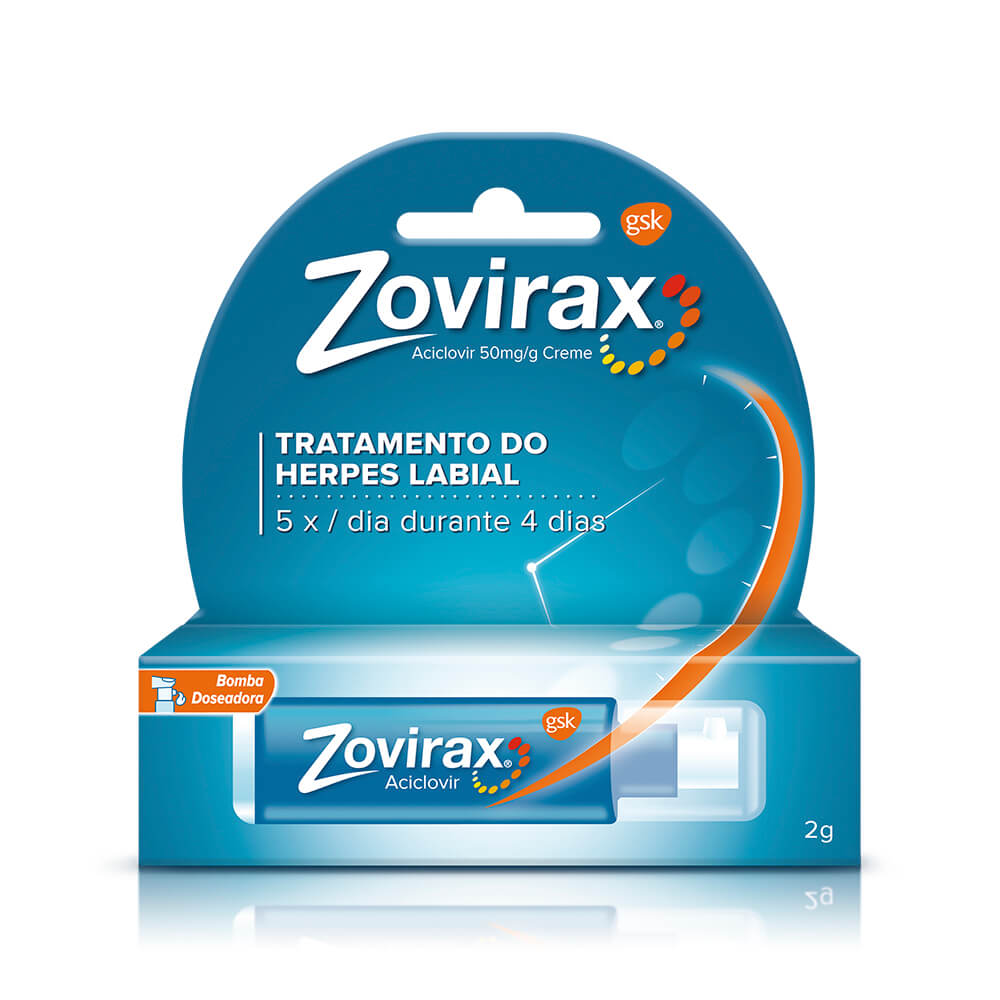 Zovirax, 50 mg/g-2 g x 1 Creme Bisnaga