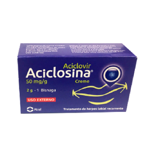 Aciclosina (Aciclovir) Creme 50 mg/g 2g