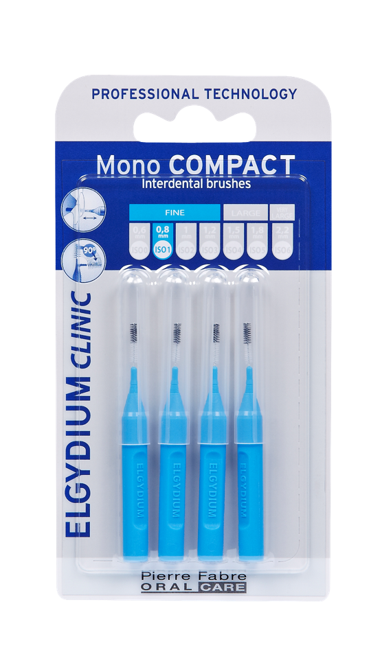 Elgydium Clinic Escovilhão Mono Compact 4 Unidades - Azul