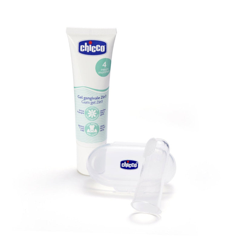 Chicco Kit com Gel Gengival 2 em 1 +4 meses