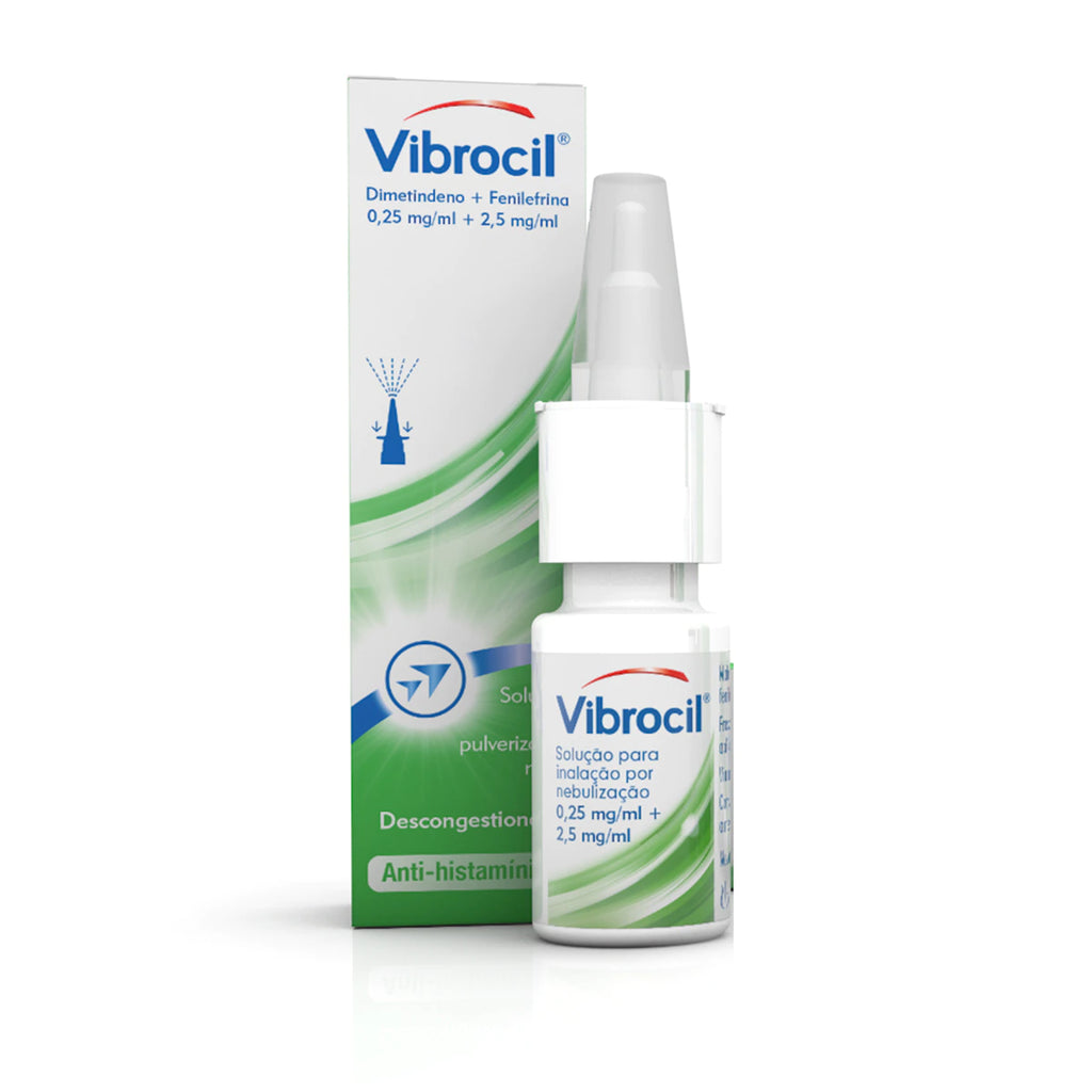 Vibrocil 0.25 mg/ml + 2.5 mg/ml 15 mL solução para inalação por nebulização