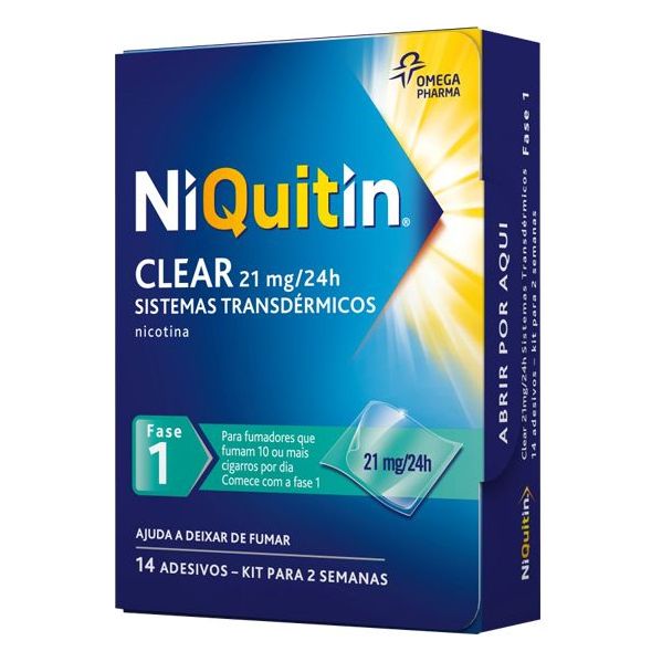 Niquitin Clear, 21 mg/24 h x 14 sistemas transdérmicos