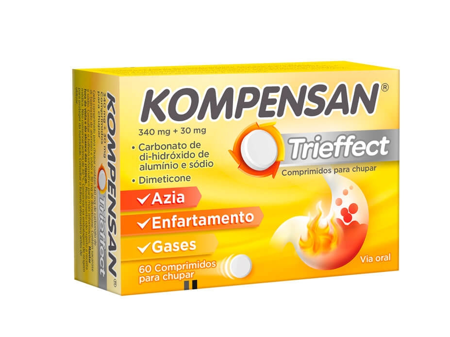 Kompensan Trieffect, 340/30 mg x 60 comprimidos para chupar