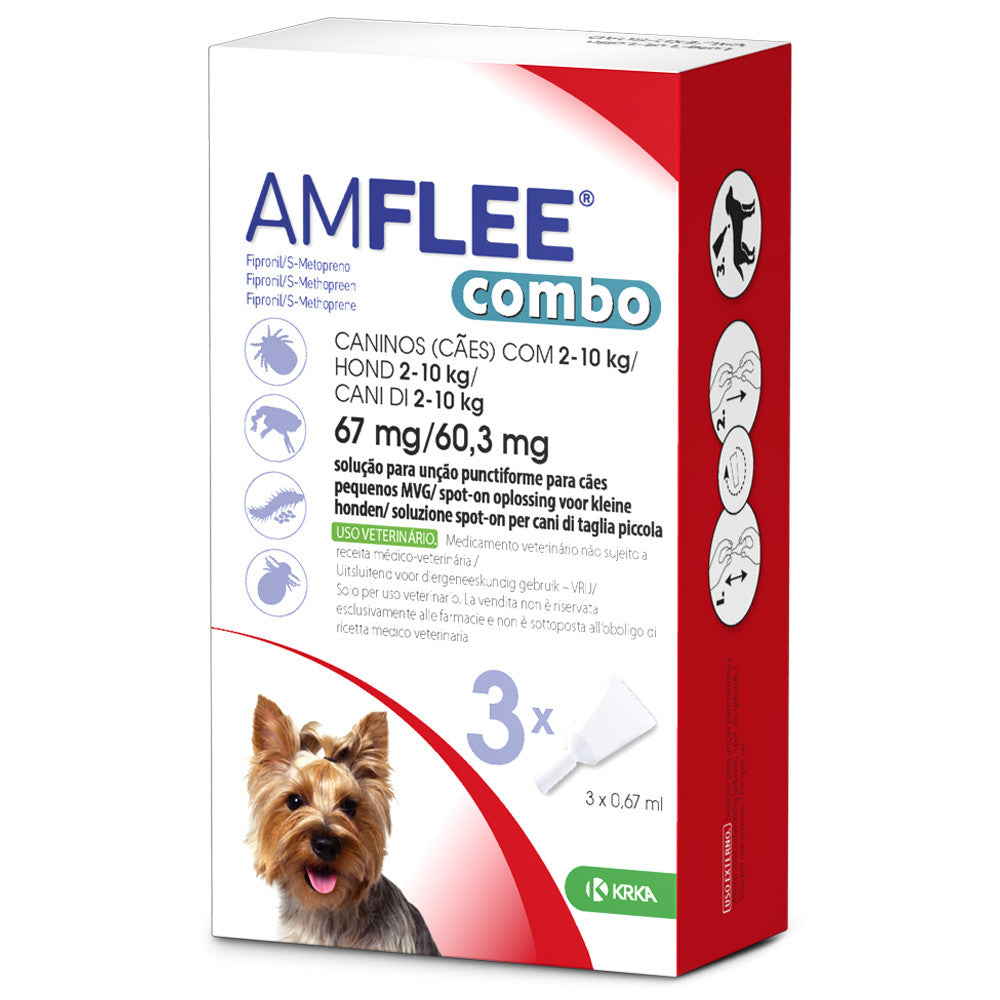 Amflee Combo Cao 2-10kg 67/60,3mg 3 Pipetas