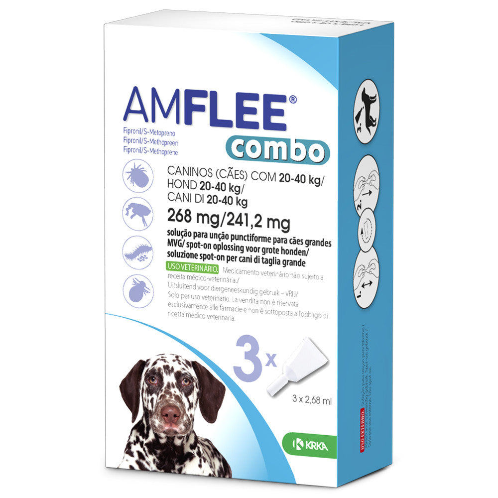 Amflee Combo Cao 20-40kg 268/241,2mg 3 pipetas