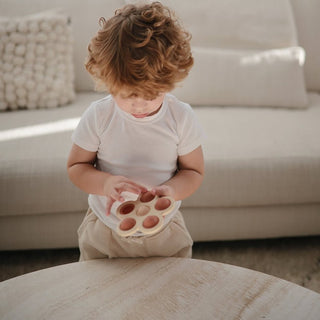 Mushie Pop It Flor Verde e Bege