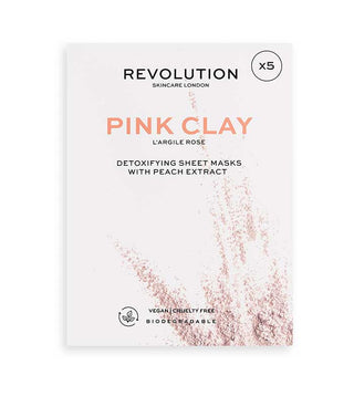 Revolution Skincare Máscaras de Argila Rosa x5