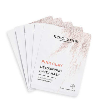 Revolution Skincare Máscaras de Argila Rosa x5