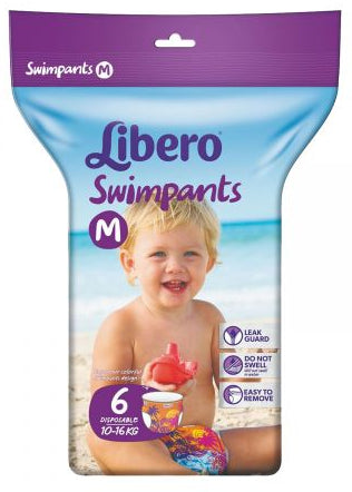 Libero Swimpants Fralda 10-16kg Tamanho M 6 unidades