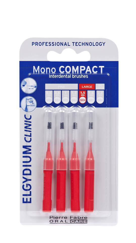 Elgydium Clinic Escovilhão Mono Compact 4 Unidades - Vermelho
